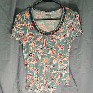 Falls Creek floral top size small